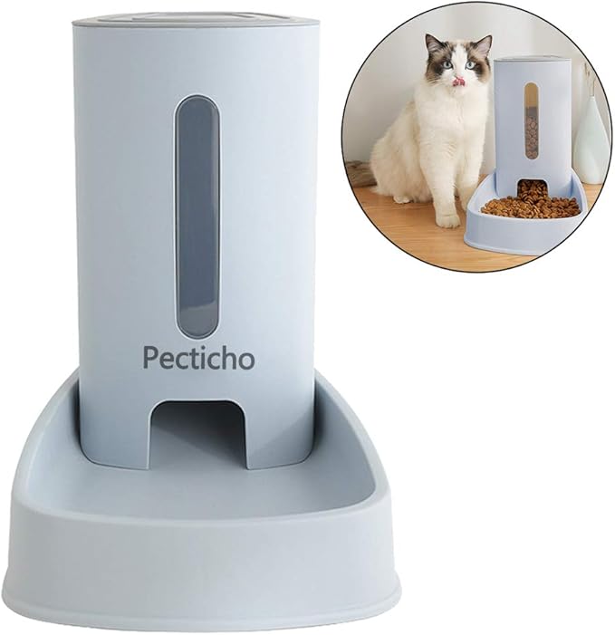 Pet Feeder, Natural Gravity Feeding Supplies Automatic Dog Cat Food Dispenser Slow Feed Bowl 3.8L Large Capacity, for Small Medium Large Cat Dog Pets