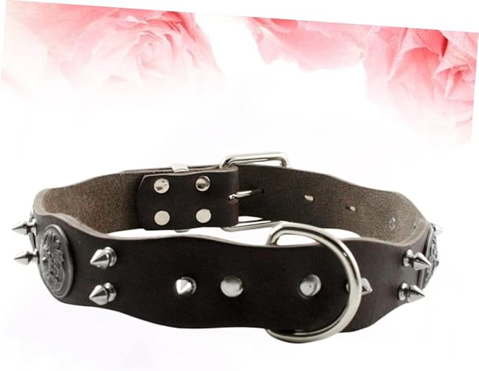 BESPORTBLE Pet Collar Leather Necklace for Medium to Large Dogs Stylish Design Accessory for Pets