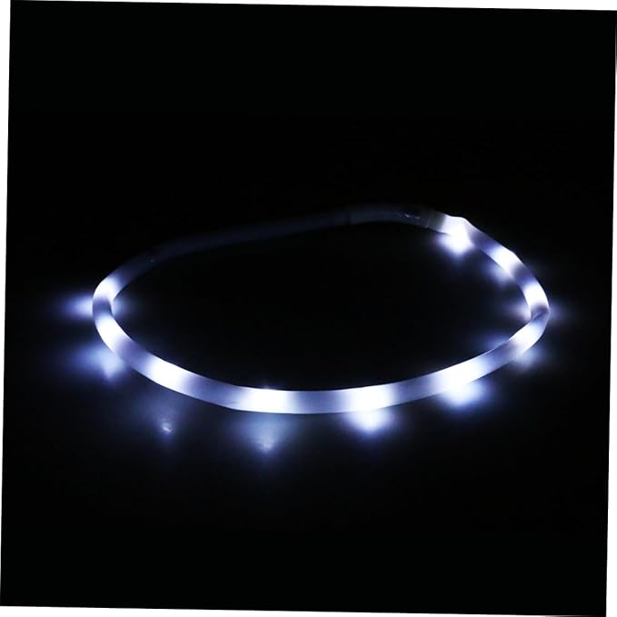 GANAZONO Led Pet Collar for Dog Cat 55cm Rechargeable 4 Modes Safety Light Collar