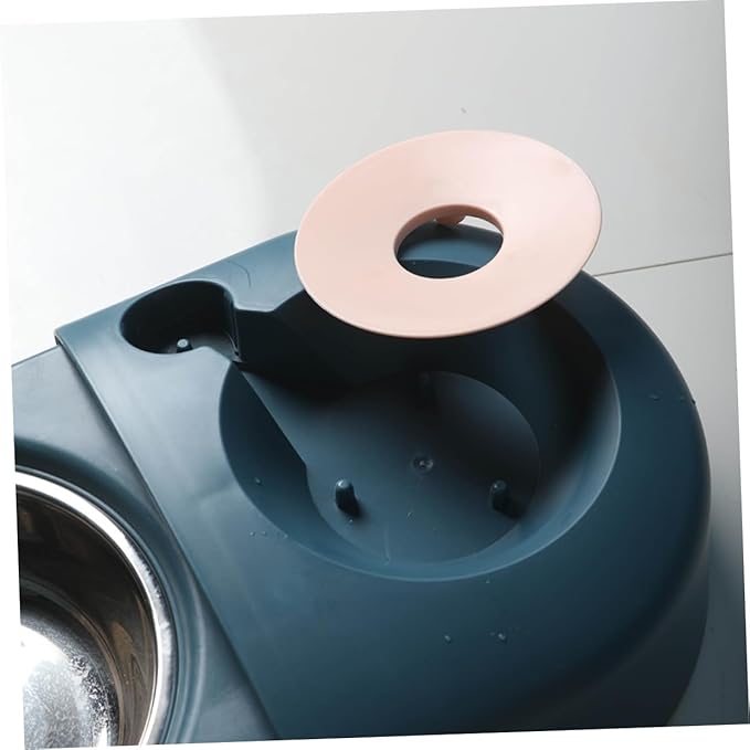Automatic Dog Water and Food Bowl, Spill-Resistant Blue Pet Feeding Basin, Sturdy Pet Feeder Suitable for Dogs and Cats