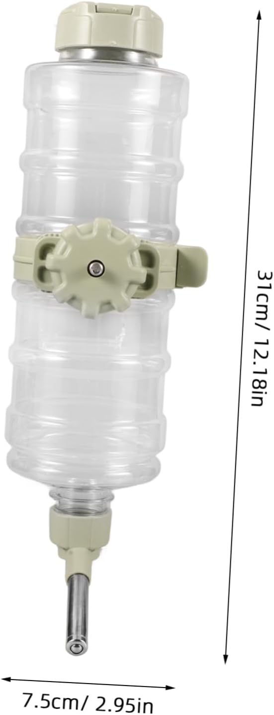 Dog Water Bottle Dispenser Automatic Pet Feeder for Small Animals Leakproof Hanging Design Control for Crate Cage Use Easy Install and