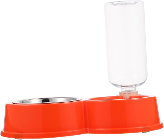 Automatic Dog and Cat Water Dispenser Bowl Set Tip PET Feeding Station Dual Bowls Sturdy Materials for Indoor Use