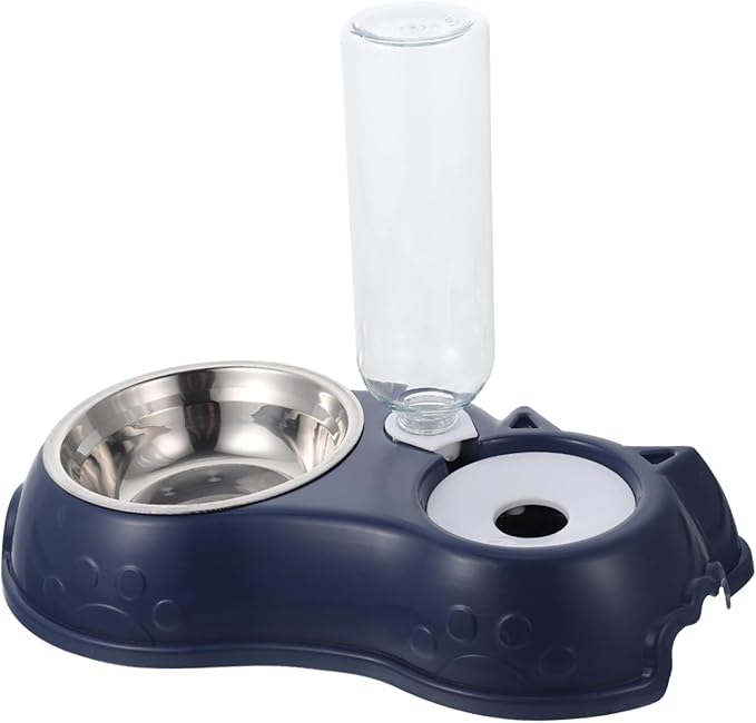 BESPORTBLE 1set Automatic Pet Feeder Dual Bowls for Cats and Dogs Non- Design Easy to Food and Water Dispenser for Busy Pet Owners Stylish Home Decor