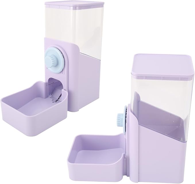 Pet Auto Gravity Feeder, Automatic Large Capacity Leakproof Pet Feeder Station for Small Medium Large Pets Dog Puppy Kitten (Purple)