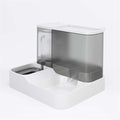 Dog Cat Automatic Feeder Water Dispenser, Large Capacity, Transparent, Black