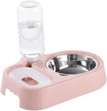 HANABASS Automatic Dog Water Bowl Elevated Pet Feeder Double Bowl Pet Water Feeder for Cats Dogs