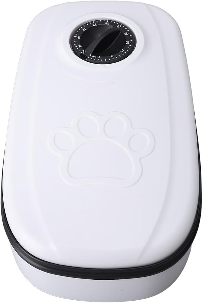 Automatic Pet Feeder Intelligent Timed Dry Wet Food Bowl for Dogs Cats Medium Rugged and Easy to Clean White (Black)