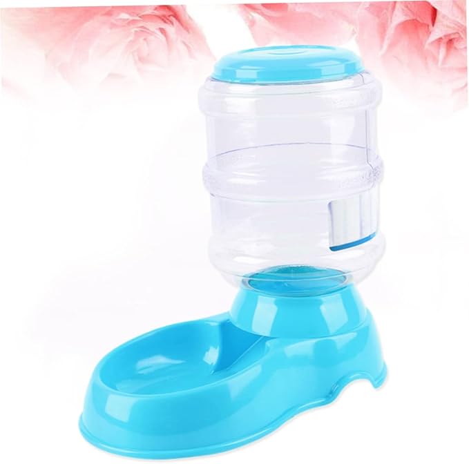 Automatic Pet Food and Water Dispenser Capacity for Cats and Dogs Non-Skid Base Safe Feeding for Puppies and Other Animals Blue