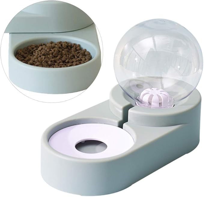 balacoo Creative Pet Automatic Water Feeder Double Bowl Blue Pet Drinking Tool for Cats and Dogs Unique Design Convenient and Safe Water Dispenser