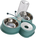 Automatic Dual Bowl Pet Feeder and Water Dispenser Convenient Kitten and Puppy Feeding with Stainless Steel Bowls Easy to Clean and Use for Cats and Dogs