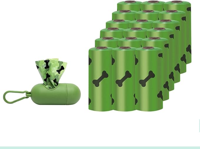 Lavender Scented dog Poop Bags(270count,18rolls) Eco-friendly,biodegradable material, thick leak proof dog waste disposal bag for outdoors