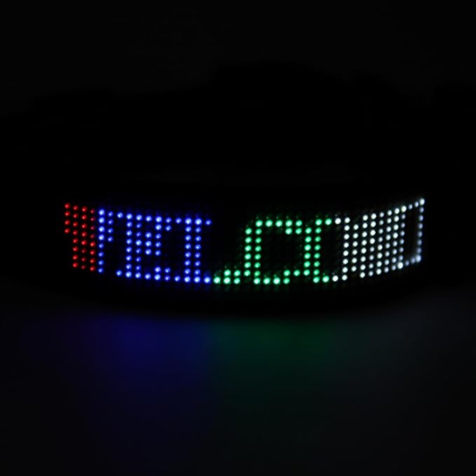 Colorful LED Dog Collar with, Rechargeable Lightup Klace for Cam and Night Walking