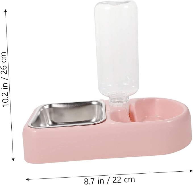 Toyvian Double Pet Water Feeding Bowl Automatic Pet Water Feeder for Cats and Dogs Creative Smooth Design Convenient and Practical Dispenser for Home and Shops