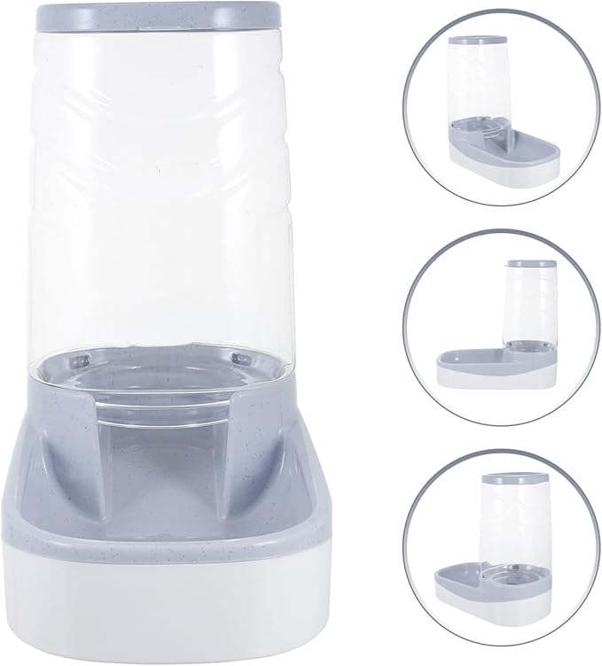 Mipcase Automatic Pet Feeding Tool Large Capacity Feeder 3.8l Dispenser Clear Bowl for Pet Food Storage