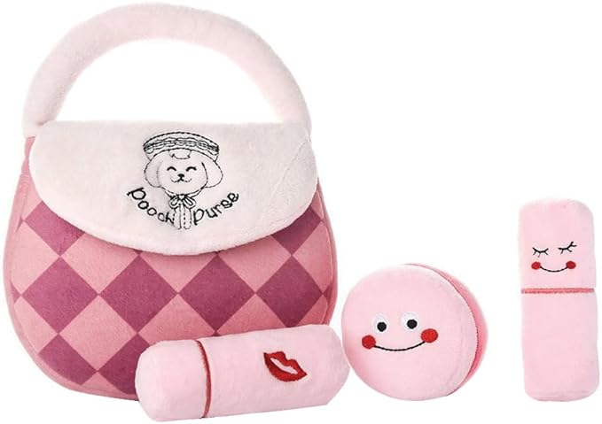 HugSmart Pet Woof Love Handbag Dog Toy, 9.4-Inch, Plush, Pink