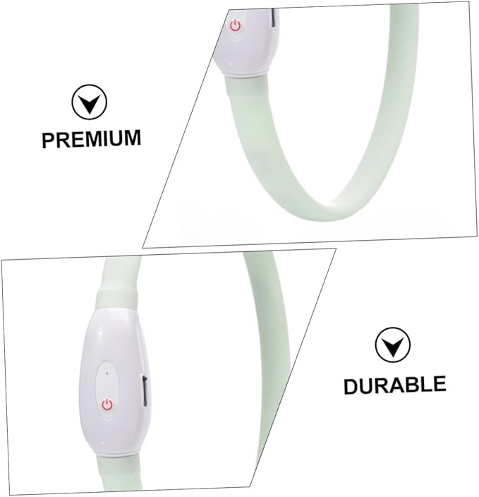 Yardwe 1set USB Rechargeable Led Pet Dog Collar Lightweight Night Safety Flashing Collar for Dogs for Evening Walks