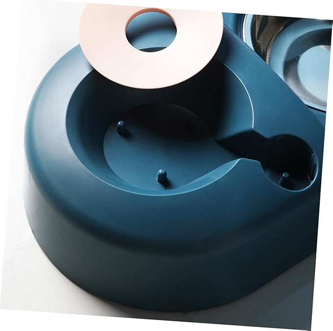 Happyyami Automatic Pet Water and Food Bowl and Base Convenient Removable and Cats Stylish Blue