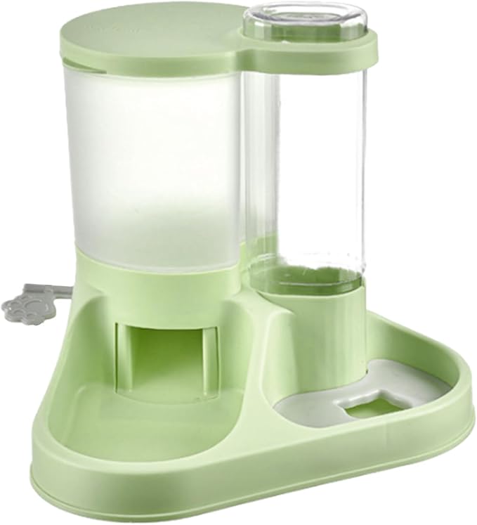 Cat Food Dispenser, Transparent 2 in 1 Food and Water Feeder, Automatic Cat Feeder, Transparent Feeding Tool for Cats, Dogs, and Other Animals (A)