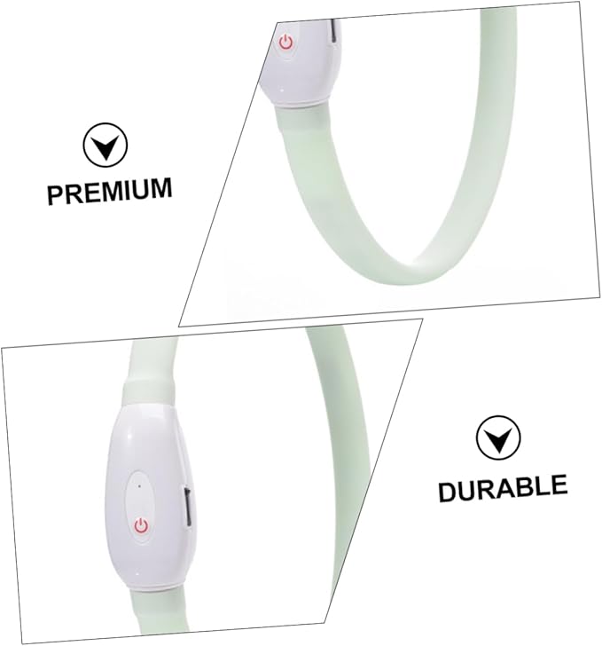 USB Charging Dog Collar Luminous LED Light Up Pet Collar Durable Wear Resistant Material Safe for Skin Multiple Lighting Modes for Night Walking Safety