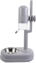 BESPORTBLE Pet Feeder and Automatic Water Dispenser with Stainless Steel Dual Bowls Hanging Dog Food Bowl for Puppies and Cats Suitable for Home Use
