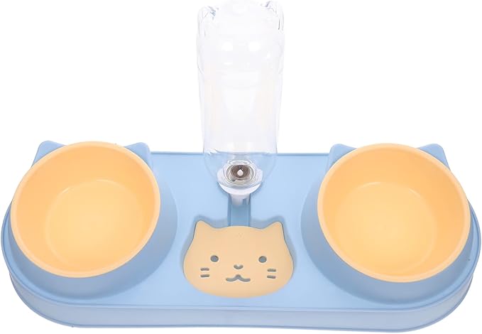 SUPVOX Dog Food Dispenser Automatic Feeder Plastic Bowl for Cats Dogs Elevated Cat Bowl