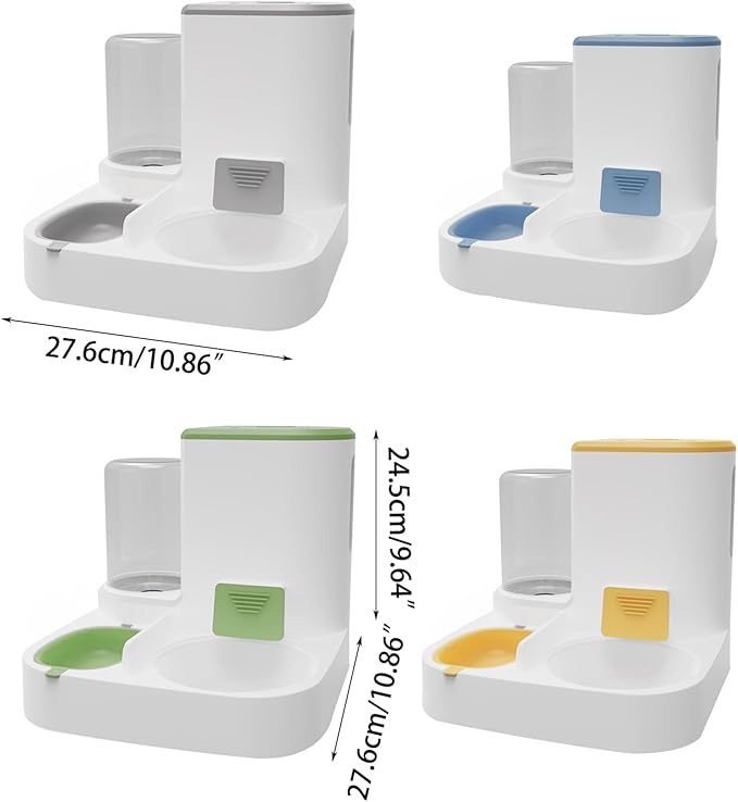 Anti-Slip Base Pet Dog Bowls Automatic Water Dispenser Food Feeding Water Bowl for Feeding Puppies Indoor Dish Feeder for Cats for Dogs for Cats Wet Two Bowls