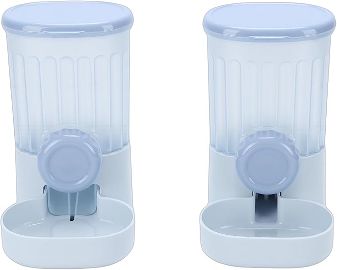 Zerodis Cat Dispenser Cage Mounted Detachable Dog Auto Gravity Feeder and Waterer Set Cage Cat Food Bowl Dog Feeding Station for Large Cats and Dogs Hanging Pet Food Water