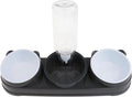 Tilted Double Bowl Pet Feeder with Automatic Waterer Elevated Design for Dogs Cats Daily Feeding Essentials Pet Feeding Bowl