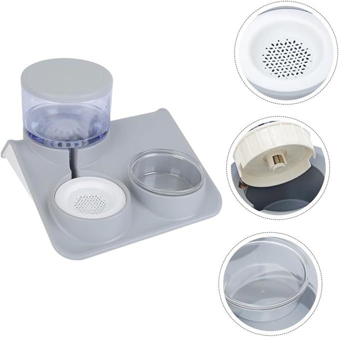 Automatic PET Water Feeder and Eating Bowl for Dogs and Cats Dual-Use PET Supplies Stainless Steel Design Non-Slip Base Easy to Clean