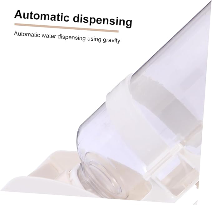 VANZACK Automatic Drinking Kettle for Pet White Water Dispenser Gravity Feeder for Cat Dog