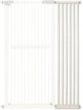Lumizone Extra Tall Cat Gate Extension Kit 61.02" High Pressure Mounted 12.6" Extra Wide 1.37" Gap No Drilling Tall Pet Gate for Dogs (Cream, 12.60" W)