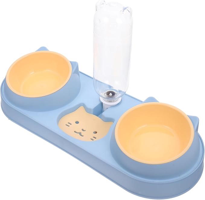 GANAZONO Elevated Dog Bowl Automatic Dog Feeder Slow Feeder Pet Water Container Cat Food Bowl