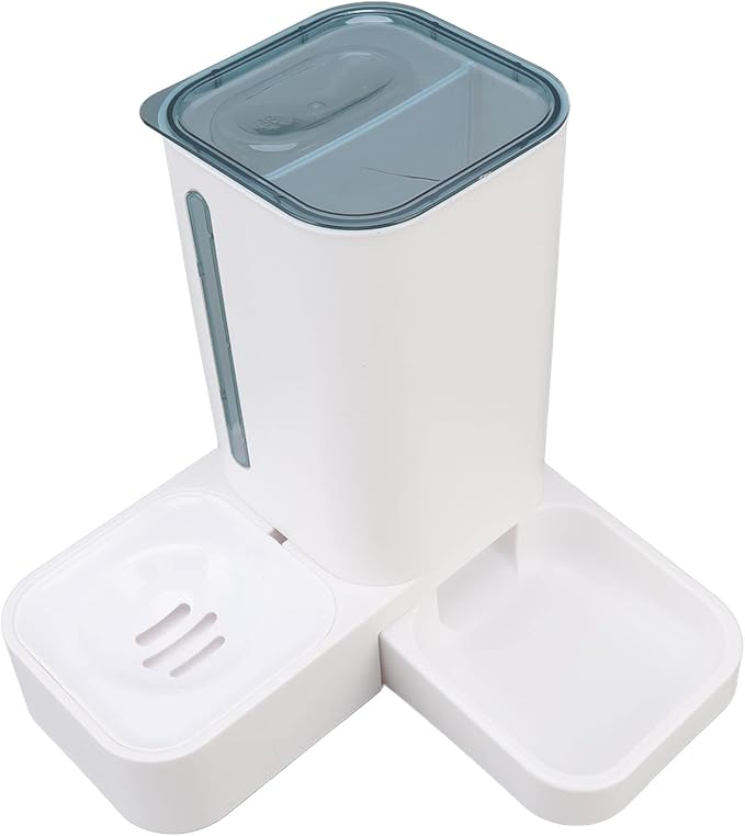 2 in 1 Pet Feeder Automatic Food and Water Dispenser Large Capacity Gravity Action