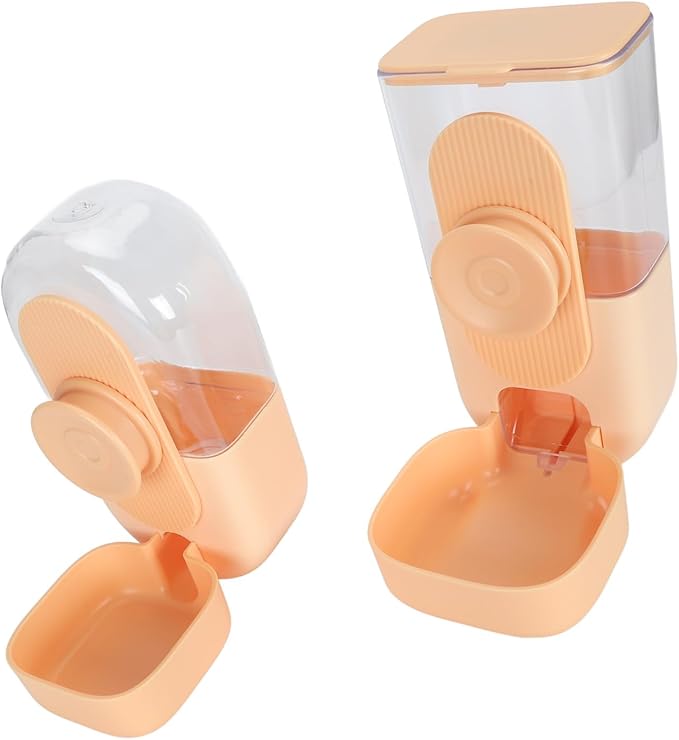 Waterer Set, Multipurpose Removable Reusable Automatic Pet Water Dispenser for Kennel for Small Pets (Yellow)