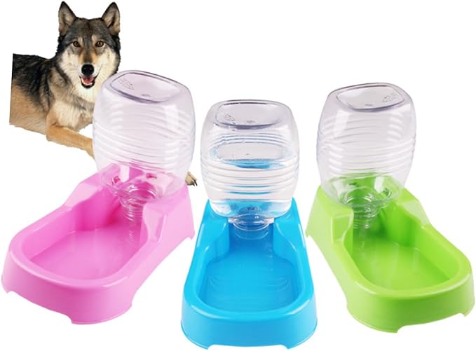 BESPORTBLE Pet Water Feeder Bowl Creative Green Design Non Tip Automatic Water Dispenser for Dogs Puppies Smooth Surface for Home Pet Shops