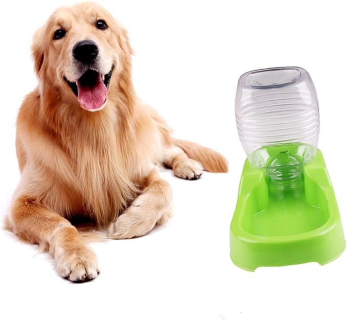 BESPORTBLE Pet Water Feeder Bowl Creative Green Design Non Tip Automatic Water Dispenser for Dogs Puppies Smooth Surface for Home Pet Shops