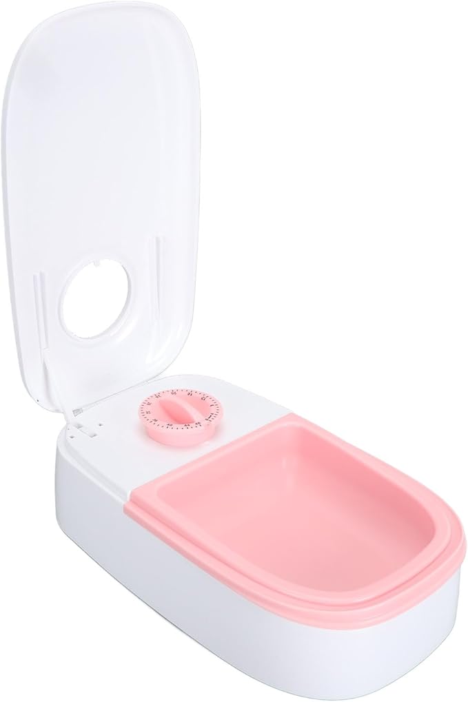 Automatic Cat Feeder, Single Meal Timed Pet Feeder 48 Hours Dry or Semi Moist Pet Food Dispenser Space, Food Dispenser for Cats and Small Dogs ()