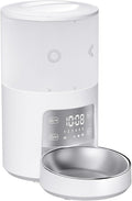 Automatic Pet Feeder, Dual Power Supply, Programmable Timer, LED Touch Screen, Recordable, Compatible with Dry Food for Cats and Dogs