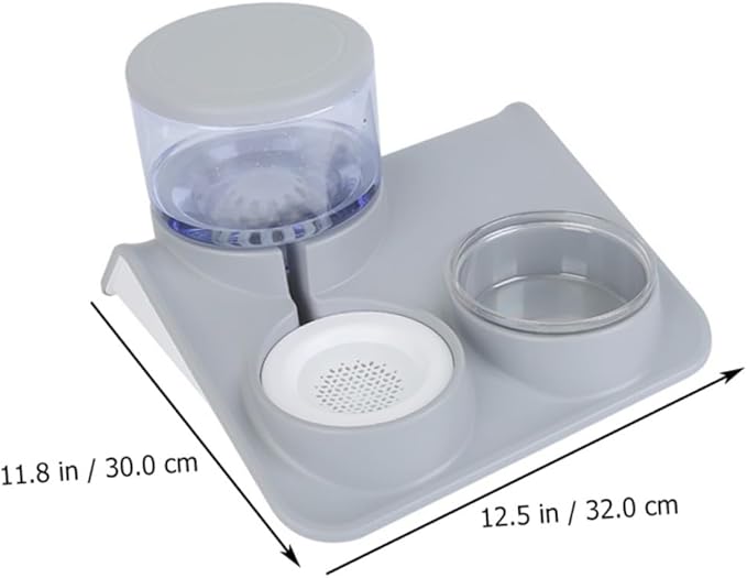 1Pc Dual Use Pet Bowl Practical Pet Food and Water Feeder Automatic Water Refill Design Smooth Surface for Easy Cleaning Unique Non Tip and Cats