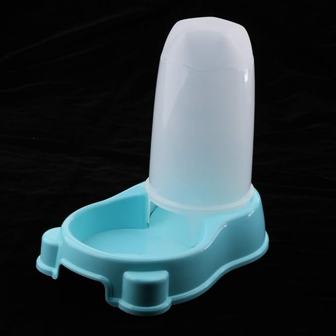 Pet Feeder Waterer Automatic Food and Water Dispenser Bowl for Dogs and Cats (Blue)