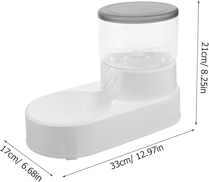 GALPADA Automatic Dog and Cat Feeder Feeding Pet Dispenser Lightweight and Design Easy to Monitor Food Levels Suitable for Dogs and Cats Elegant Grey Finish