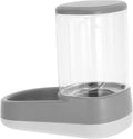Healifty Automatic Pet Feeder and Water Dispenser Gravity Bowls, Elegant Gray Food and Water Station for Small to Large Dogs and Cats, Outdoor Compatible Feeding Supplies
