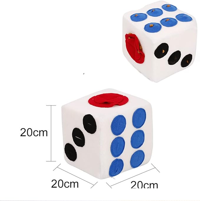 Dog Plush Training Dice Funny Sniffing for Pets Interactive Playtime Creative Design for Nose Work Games and White