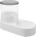 VICASKY Automatic Dog Feeder and Cat Food Dispenser with Anti-Spill Design, Grey Plastic Pet Food Bowl for Puppies and Cats, Suitable for Home Feeding and Travel