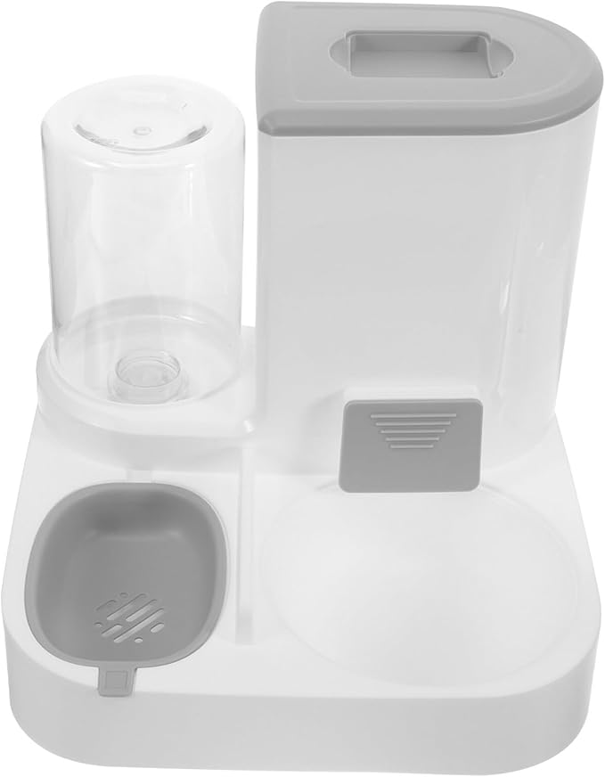 POPETPOP Automatic Pet Water Feeder and Food Bowl for Cats and Dogs Capacity Detachable Design Easy to Sturdy Water Dispenser for Multiple Pets Feeding