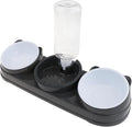 Double Bowl Pet Food Water Dish Feeder for Dog Cats Daily Feeding with Automatic Dispenser for Dry Wet Double Bowl Feeder