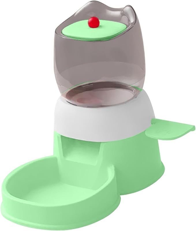 Automatic Pet Feeder,Outdoor Dispenser,Visible Window Large Capacity,2L Dogs Cats Food Feeder for Puppy,Small Medium Pet, Green