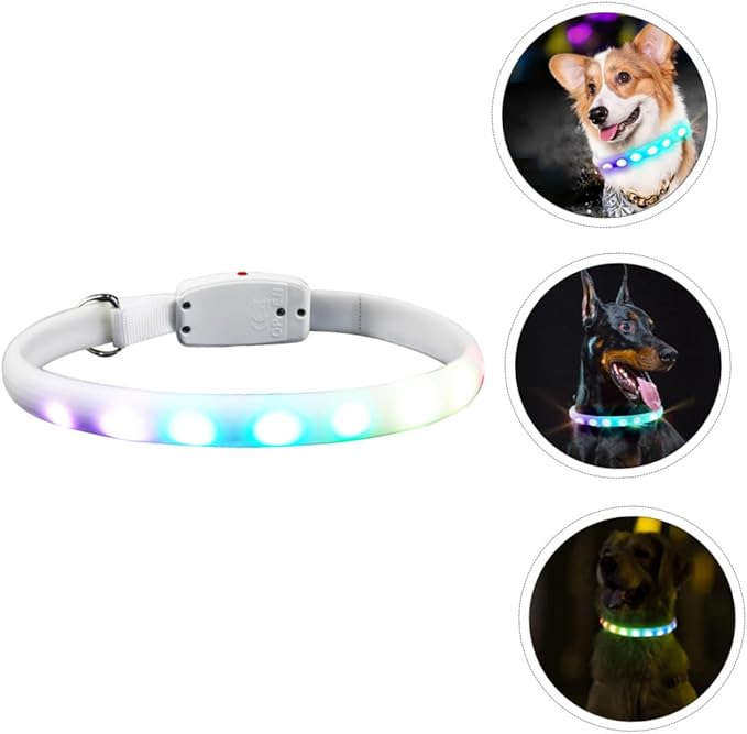 LED USB Charging Pet Collar Waterproof Luminous Dog Collar Flashing Glow for Safe Outdoor and Evening Walks