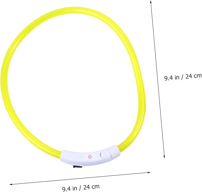 Yardwe Led Dog Collar Flashing for Night Safety USB Rechargeable Pet Collar Clip Reflective Harness for Dogs Puppies