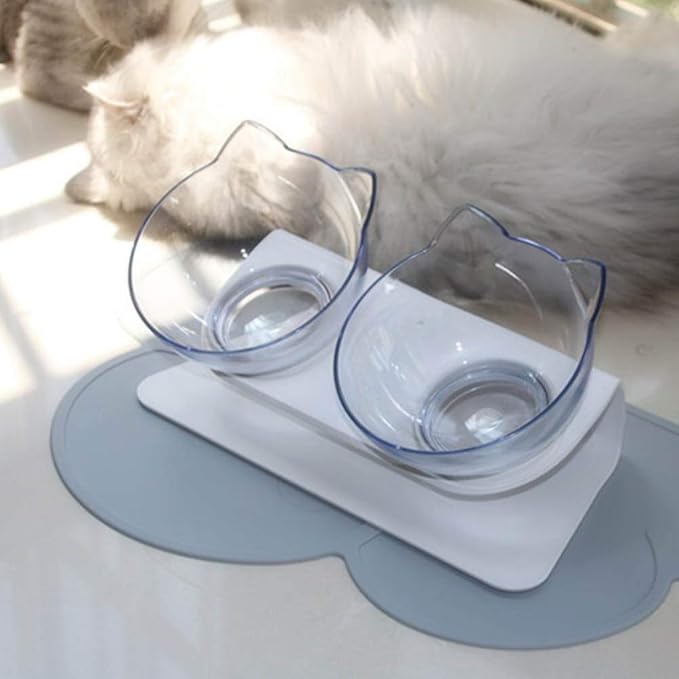 Pets Feeding Dishes Automatic Feeders Plastic Dog Cat Bowls Double NonSlip Pet Bowl for Dogs Puppy Cats Food Water Feeder Portable
